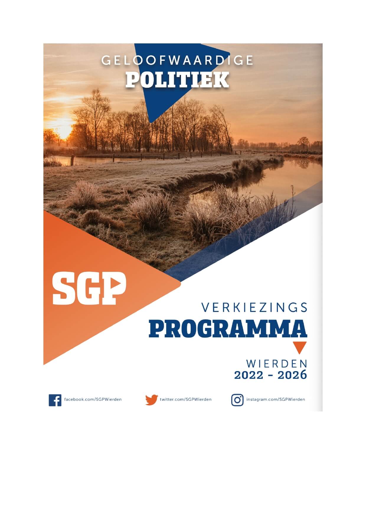 Voorkant verkiezingsprogramma